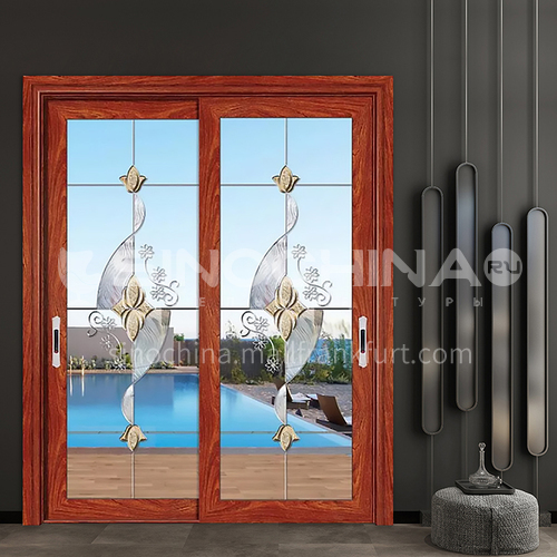1.4mm series aluminum alloy two-track tempered glass sliding glass door craft glass kitchen door partition door